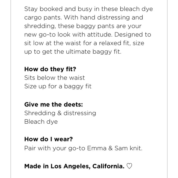 ✨NWT✨Carmar Baggy Grinded Cargo Pant Bleach Dye black and white - discontinued - Picture 6 of 17